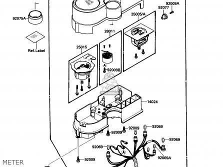 METER - KL650A1 KLR650 1987 USA CALIFORNIA CANADA