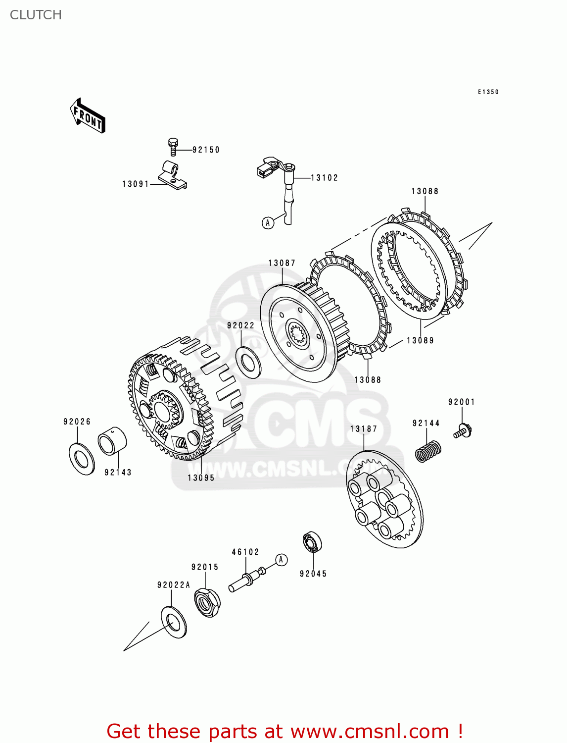 CLUTCH KL650A10 KLR650 1996 USA CALIFORNIA CANADA