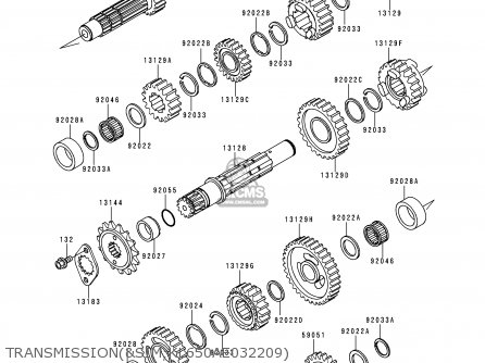 TRANSMISSION(&SIM;KL650AE032209) - KL650A10 KLR650 1996 USA CALIFORNIA CANADA