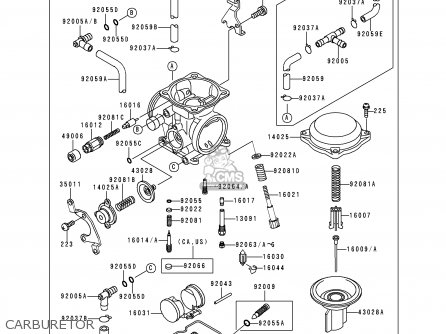 CARBURETOR - KL650A11 KLR650 1997 USA CALIFORNIA CANADA