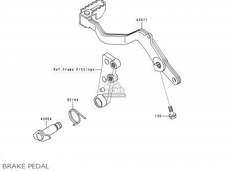 BRAKE PEDAL - KL650A11 KLR650 1997 USA CALIFORNIA CANADA