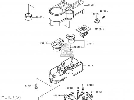 METER(S) - KL650A11 KLR650 1997 USA CALIFORNIA CANADA