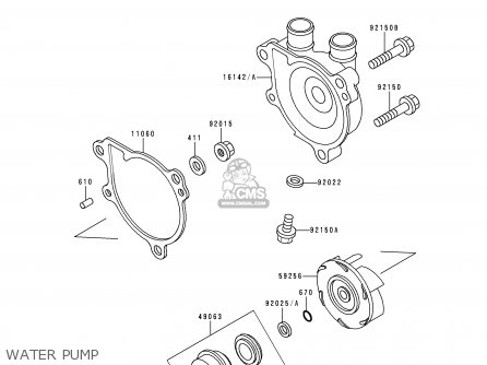 WATER PUMP - KL650A12 KLR650 1998 USA CALIFORNIA CANADA