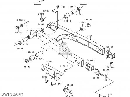 SWINGARM - KL650A12 KLR650 1998 USA CALIFORNIA CANADA