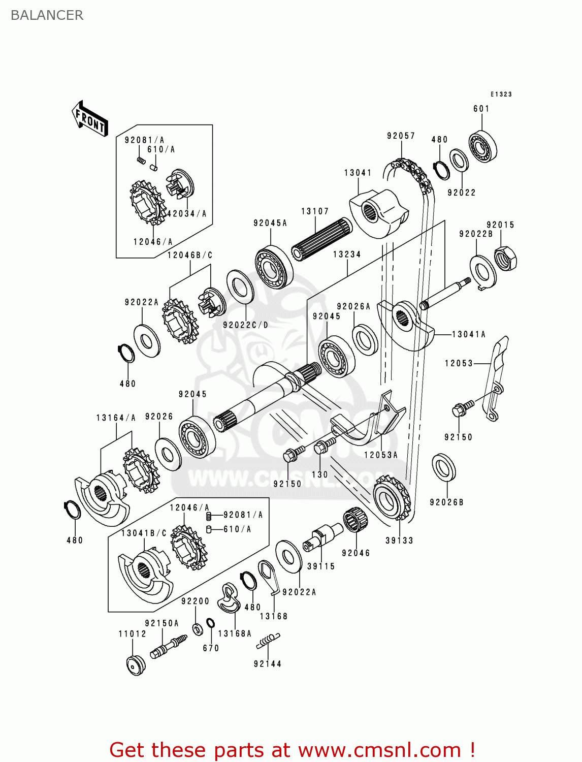 BALANCER KL650A13 KLR650 1999 USA CALIFORNIA CANADA