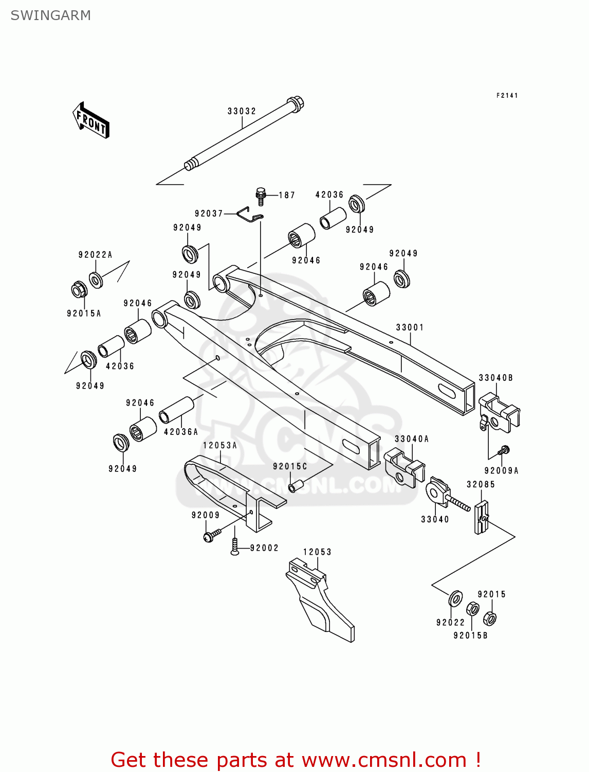 SWINGARM KL650A13 KLR650 1999 USA CALIFORNIA CANADA