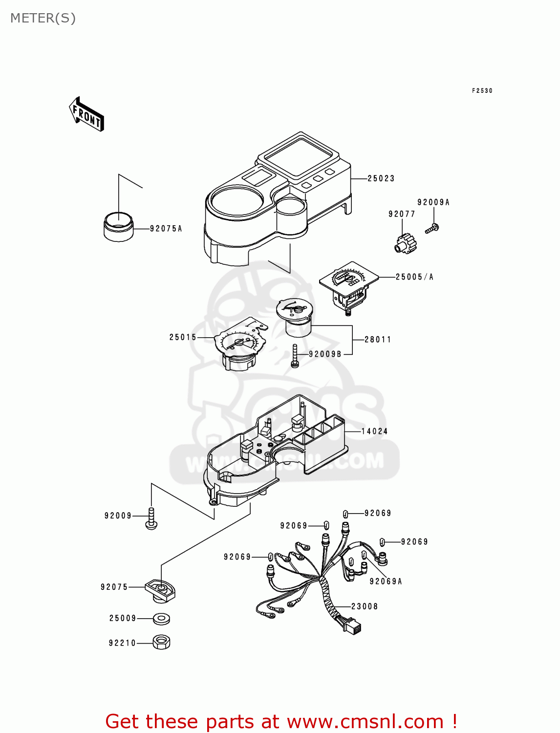 METER(S) KL650A13 KLR650 1999 USA CALIFORNIA CANADA