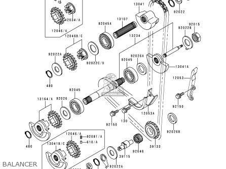 BALANCER - KL650A13 KLR650 1999 USA CALIFORNIA CANADA