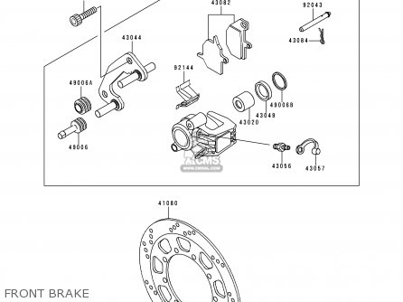 FRONT BRAKE - KL650A13 KLR650 1999 USA CALIFORNIA CANADA