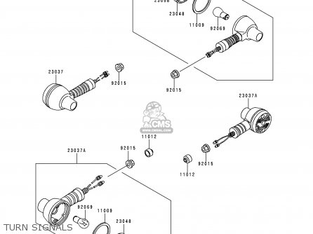 TURN SIGNALS - KL650A13 KLR650 1999 USA CALIFORNIA CANADA