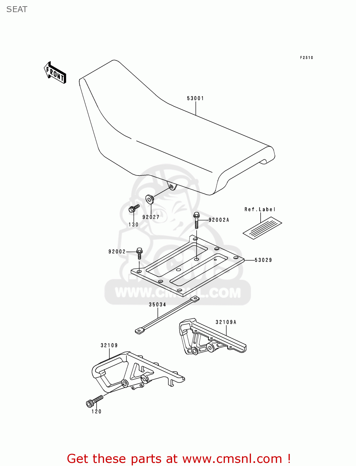 SEAT KL650A14 KLR650 2000 USA CALIFORNIA CANADA