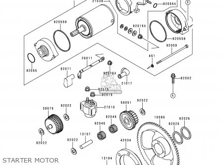 STARTER MOTOR - KL650A14 KLR650 2000 USA CALIFORNIA CANADA