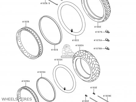 WHEELS/TIRES - KL650A14 KLR650 2000 USA CALIFORNIA CANADA