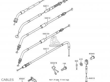 CABLES - KL650A14 KLR650 2000 USA CALIFORNIA CANADA
