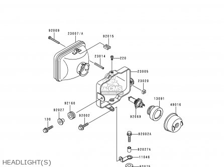 HEADLIGHT(S) - KL650A14 KLR650 2000 USA CALIFORNIA CANADA