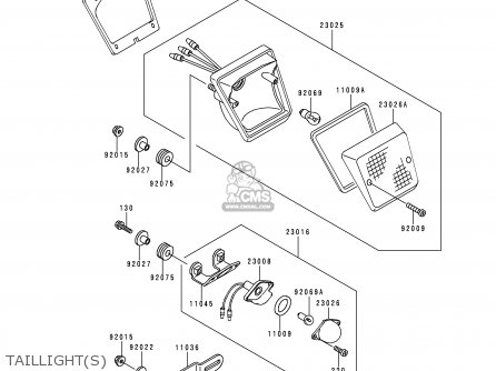 TAILLIGHT(S) - KL650A14 KLR650 2000 USA CALIFORNIA CANADA