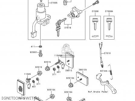 IGNITION SWITCH - KL650A14 KLR650 2000 USA CALIFORNIA CANADA