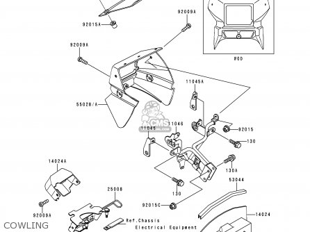 COWLING - KL650A14 KLR650 2000 USA CALIFORNIA CANADA