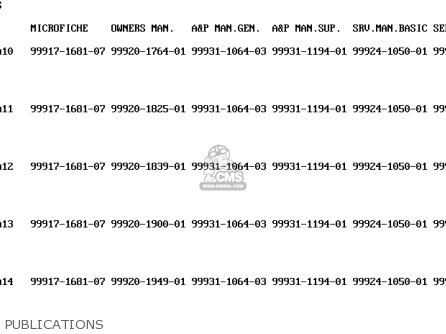 PUBLICATIONS - KL650A14 KLR650 2000 USA CALIFORNIA CANADA