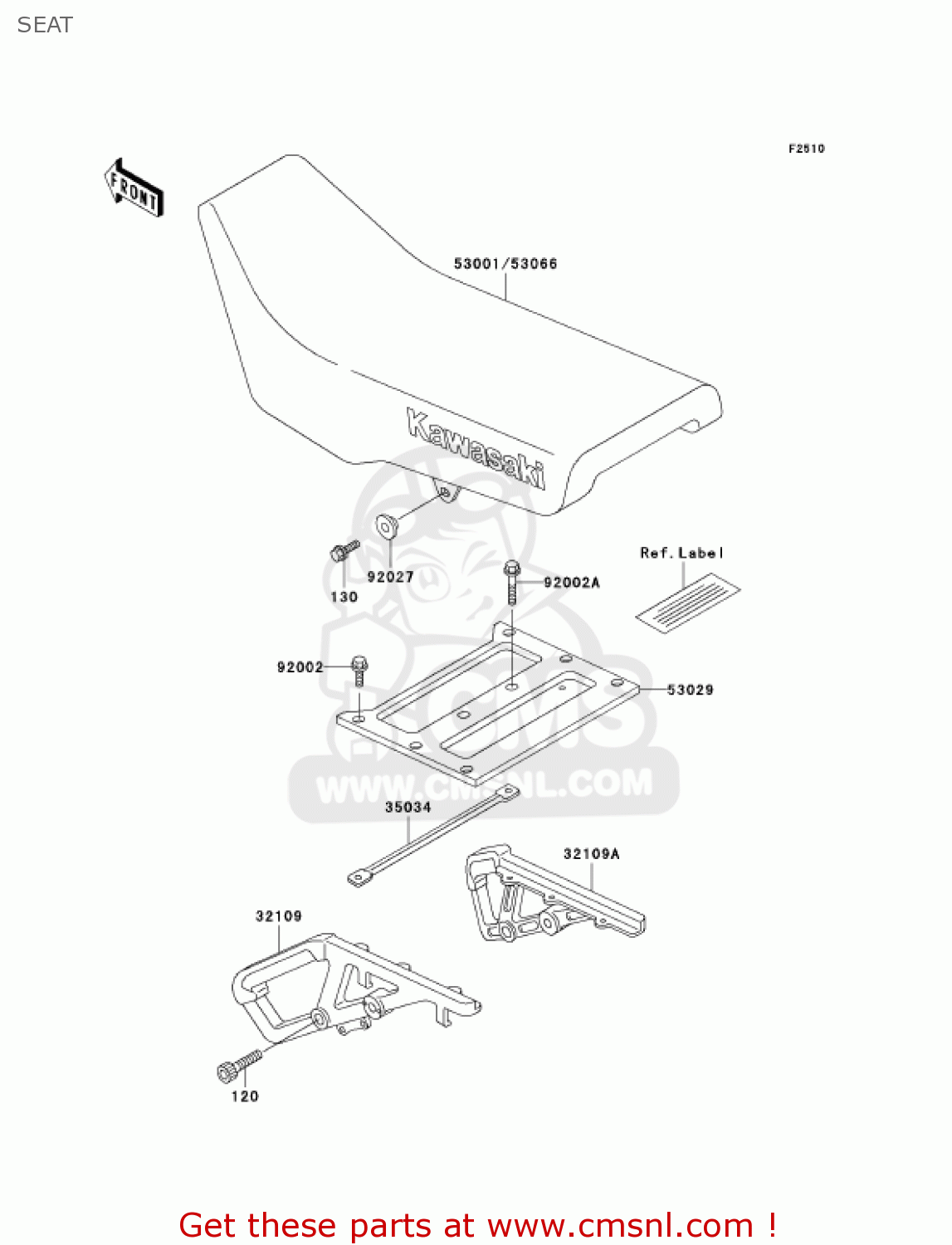 SEAT KL650A15 KLR650 2001 USA CALIFORNIA CANADA