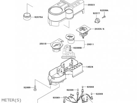 METER(S) - KL650A15 KLR650 2001 USA CALIFORNIA CANADA