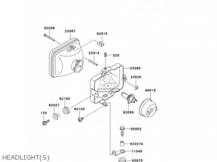 HEADLIGHT(S) - KL650A15 KLR650 2001 USA CALIFORNIA CANADA