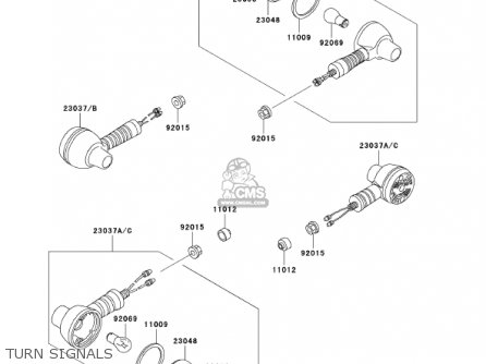 TURN SIGNALS - KL650A15 KLR650 2001 USA CALIFORNIA CANADA