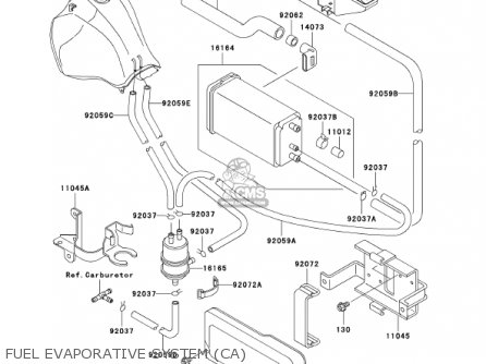 FUEL EVAPORATIVE SYSTEM (CA) - KL650A15 KLR650 2001 USA CALIFORNIA CANADA