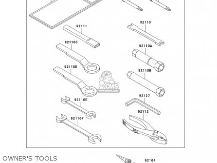 OWNER'S TOOLS - KL650A15 KLR650 2001 USA CALIFORNIA CANADA