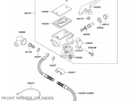 FRONT MASTER CYLINDER - KL650A15 KLR650 2001 USA CALIFORNIA CANADA