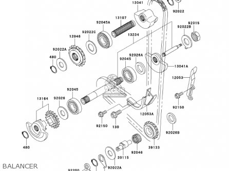 BALANCER - KL650A15 KLR650 2001 USA CALIFORNIA CANADA