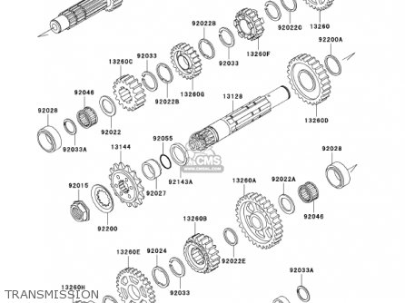 TRANSMISSION - KL650A15 KLR650 2001 USA CALIFORNIA CANADA