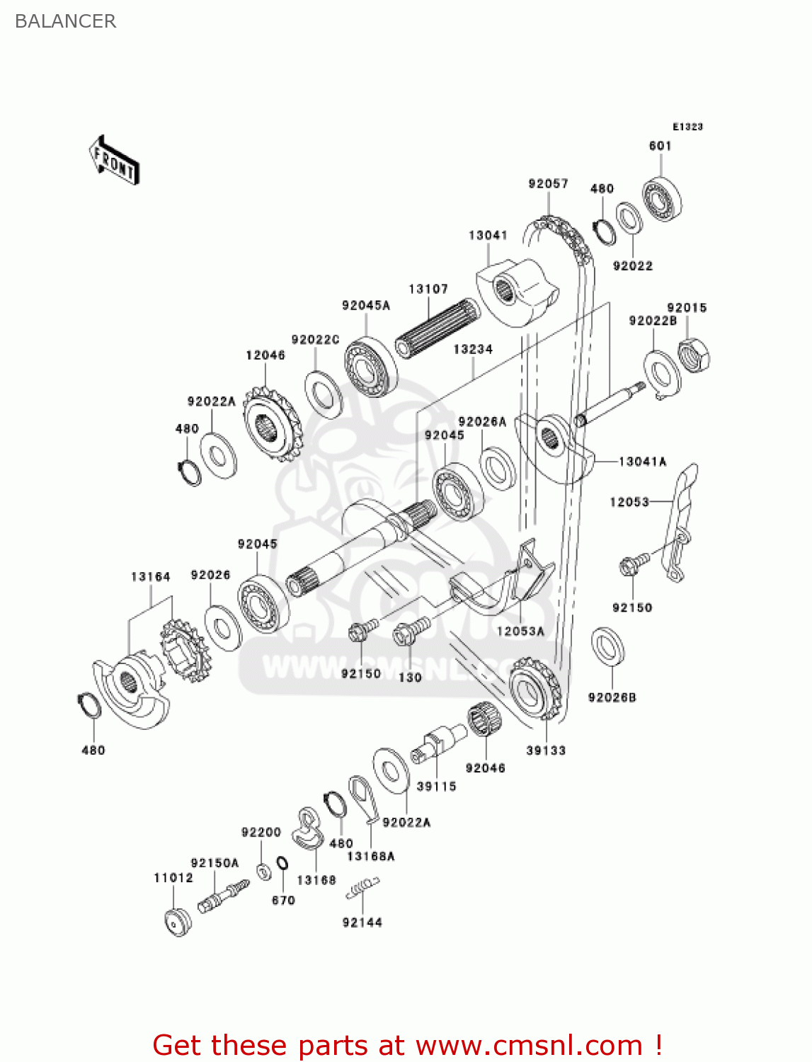 Kawasaki KL650A16 KLR650 2002 USA CALIFORNIA CANADA BALANCER - buy ...