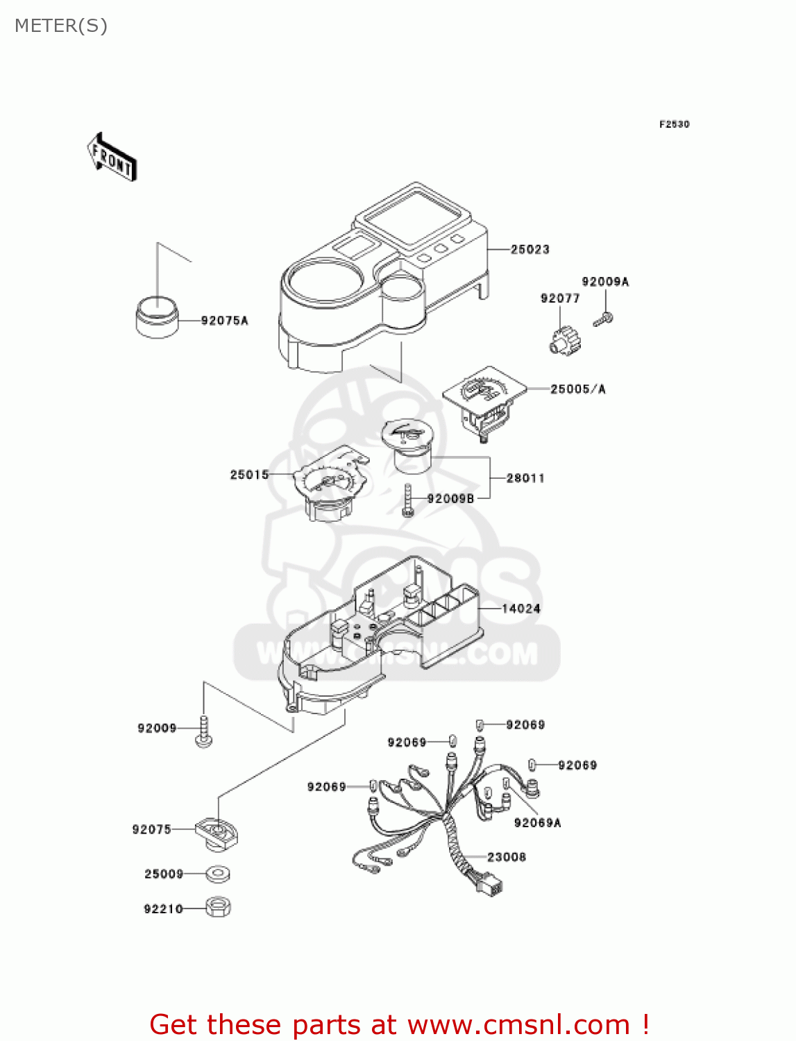 METER(S) KL650A16 KLR650 2002 USA CALIFORNIA CANADA