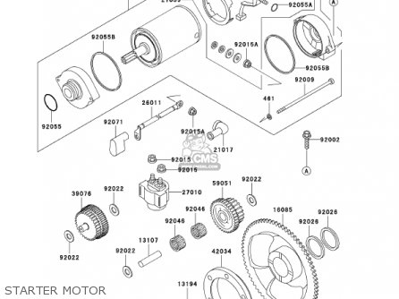 STARTER MOTOR - KL650A16 KLR650 2002 USA CALIFORNIA CANADA