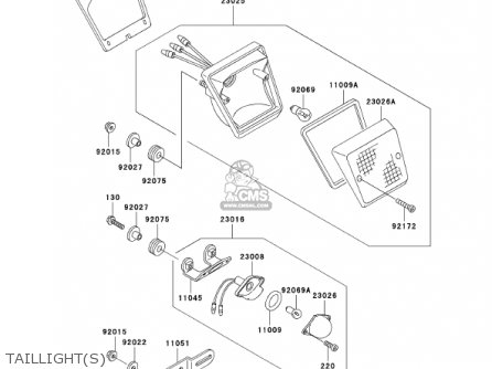 TAILLIGHT(S) - KL650A16 KLR650 2002 USA CALIFORNIA CANADA
