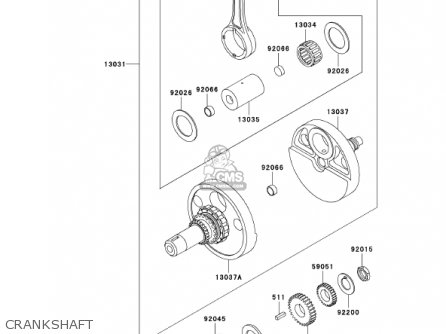 CRANKSHAFT - KL650A16 KLR650 2002 USA CALIFORNIA CANADA