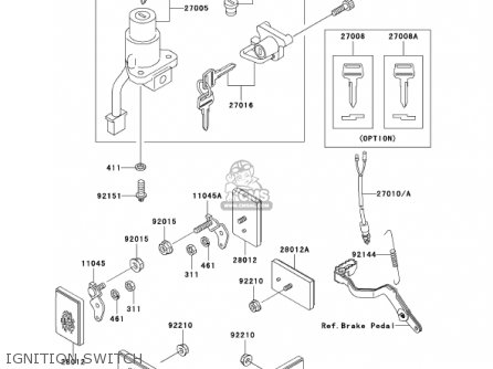 IGNITION SWITCH - KL650A16 KLR650 2002 USA CALIFORNIA CANADA