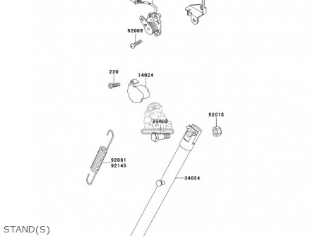 STAND(S) - KL650A16 KLR650 2002 USA CALIFORNIA CANADA