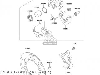 Kawasaki KL650A17 KLR650 2003 USA CALIFORNIA CANADA parts lists