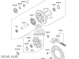 Kawasaki KL650A17 KLR650 2003 USA CALIFORNIA CANADA parts lists