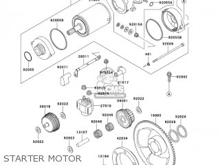 STARTER MOTOR - KL650A17 KLR650 2003 USA CALIFORNIA CANADA