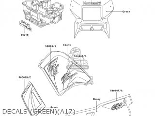 DECALS (GREEN)(A17) - KL650A17 KLR650 2003 USA CALIFORNIA CANADA