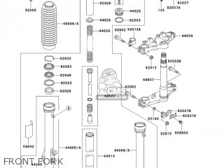 FRONT FORK - KL650A17 KLR650 2003 USA CALIFORNIA CANADA