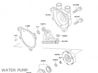WATER PUMP - KL650A17 KLR650 2003 USA CALIFORNIA CANADA