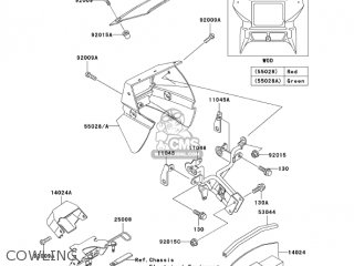 COWLING - KL650A17 KLR650 2003 USA CALIFORNIA CANADA