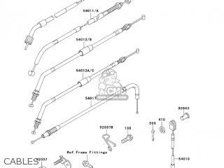 CABLES - KL650A17 KLR650 2003 USA CALIFORNIA CANADA