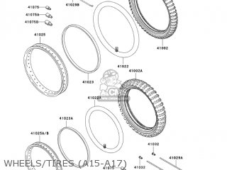 WHEELS/TIRES (A15-A17) - KL650A17 KLR650 2003 USA CALIFORNIA CANADA