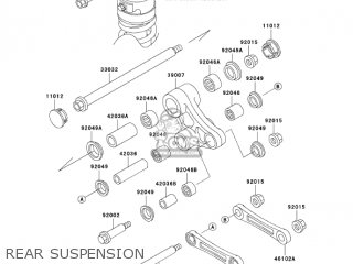 REAR SUSPENSION - KL650A17 KLR650 2003 USA CALIFORNIA CANADA