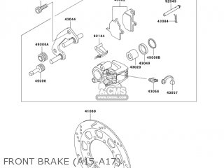 FRONT BRAKE (A15-A17) - KL650A17 KLR650 2003 USA CALIFORNIA CANADA